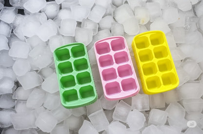 Awesome 2 Pack Silicone.. Ice Cube.. Trays with lid, Flexible 8-Ice Trays BPA Free, for Cake Chocolate Mould Kitchen Baking Tools, , Cocktail, Stackable Flexible Safe Ice Cube.. Molds (Pack of 2) Multicolor